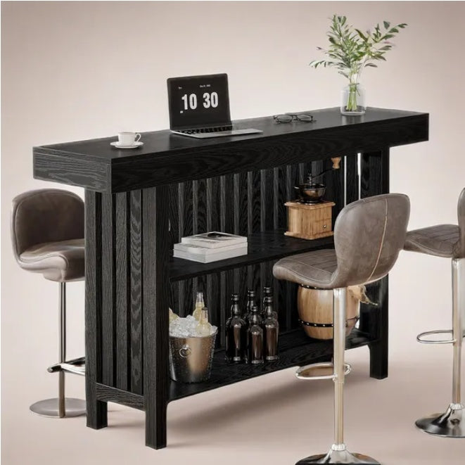 Luxury Dark Wood Home Bar Unit