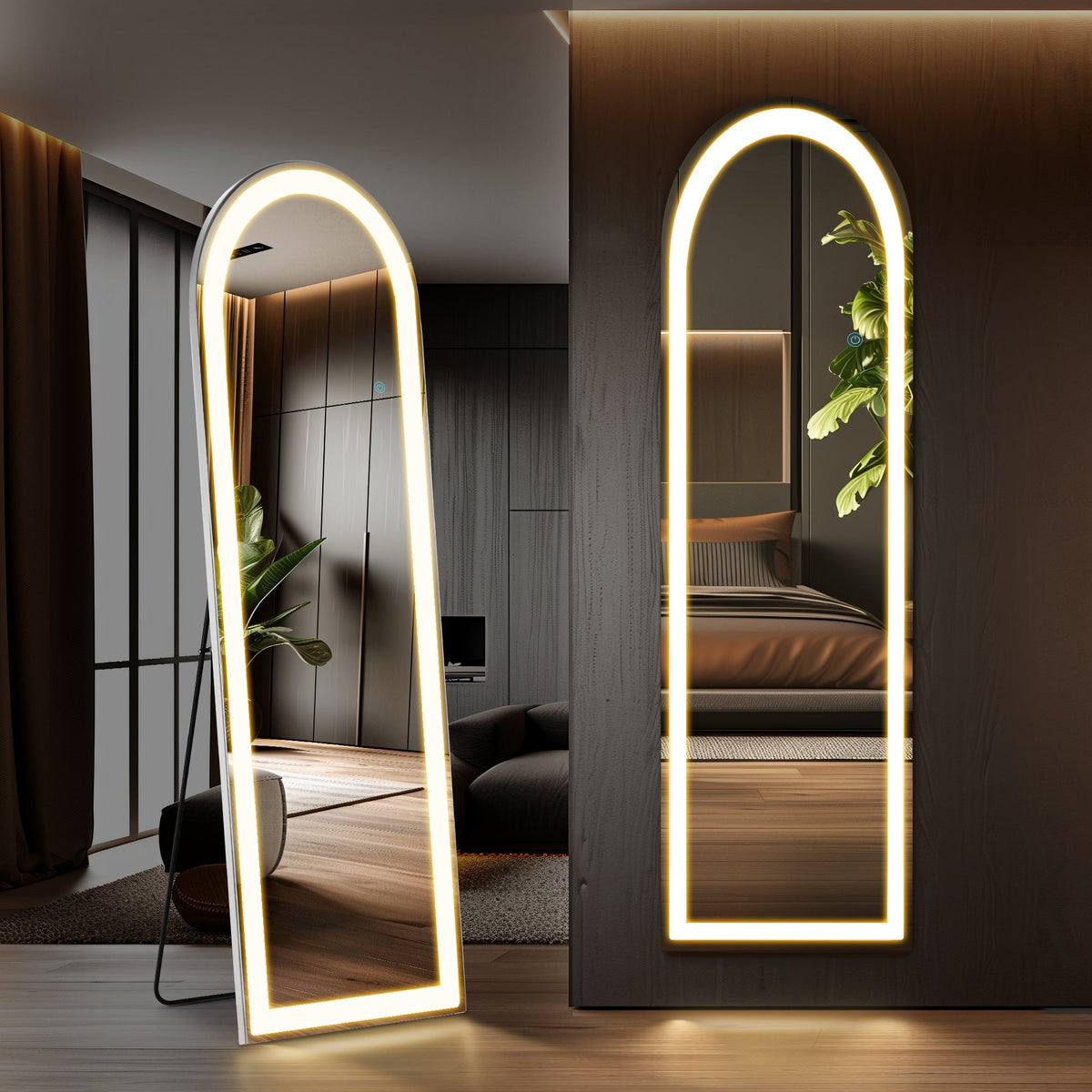 3-Color LED Full-Length Mirror