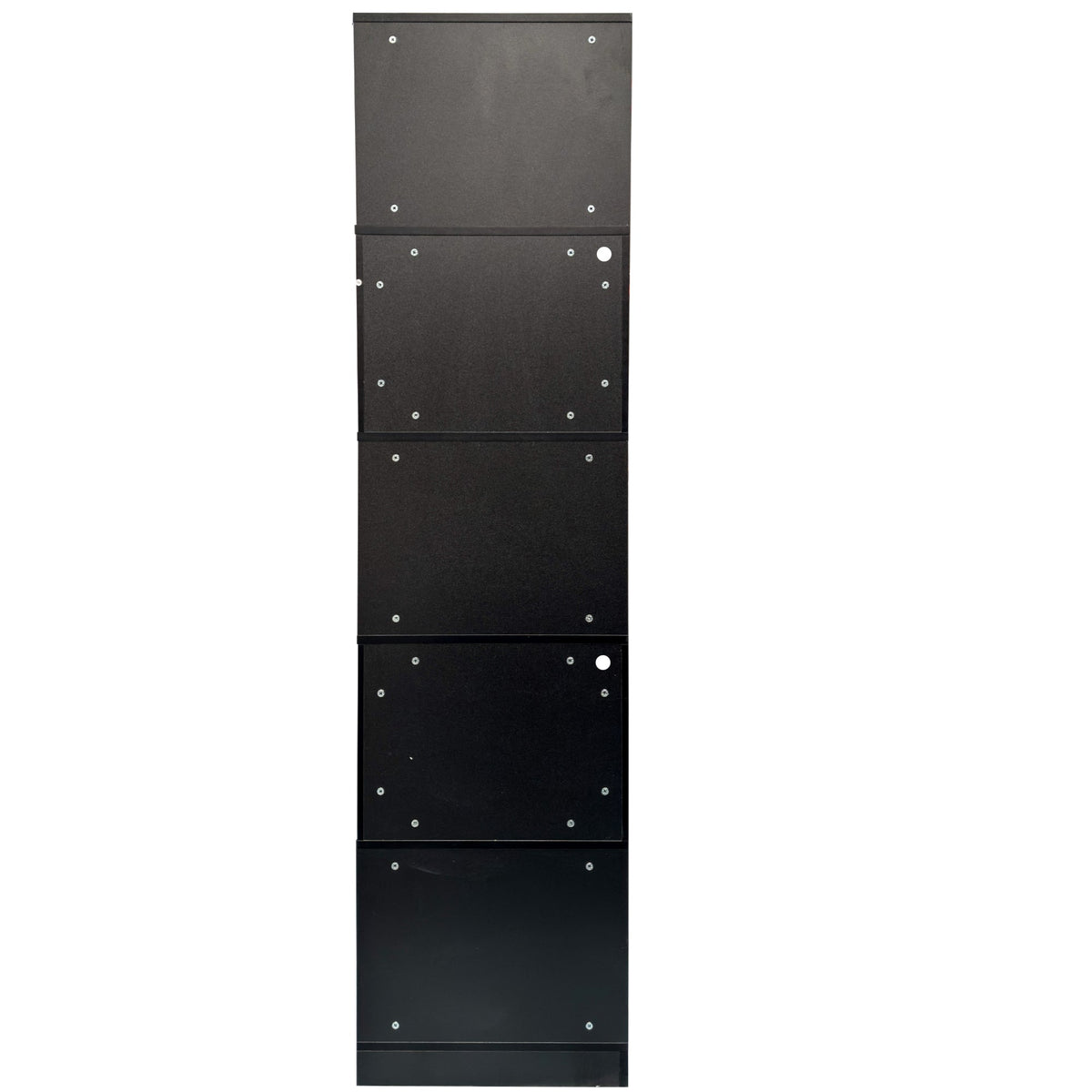 Black 5-Tier LED Corner Bookcase