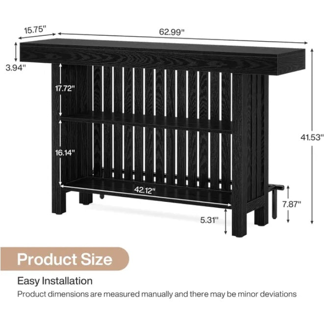 Luxury Dark Wood Home Bar Unit