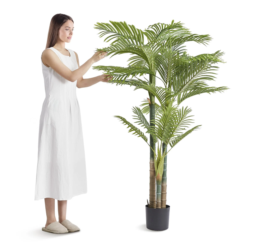 6.5' Artificial Gold Cane Palm