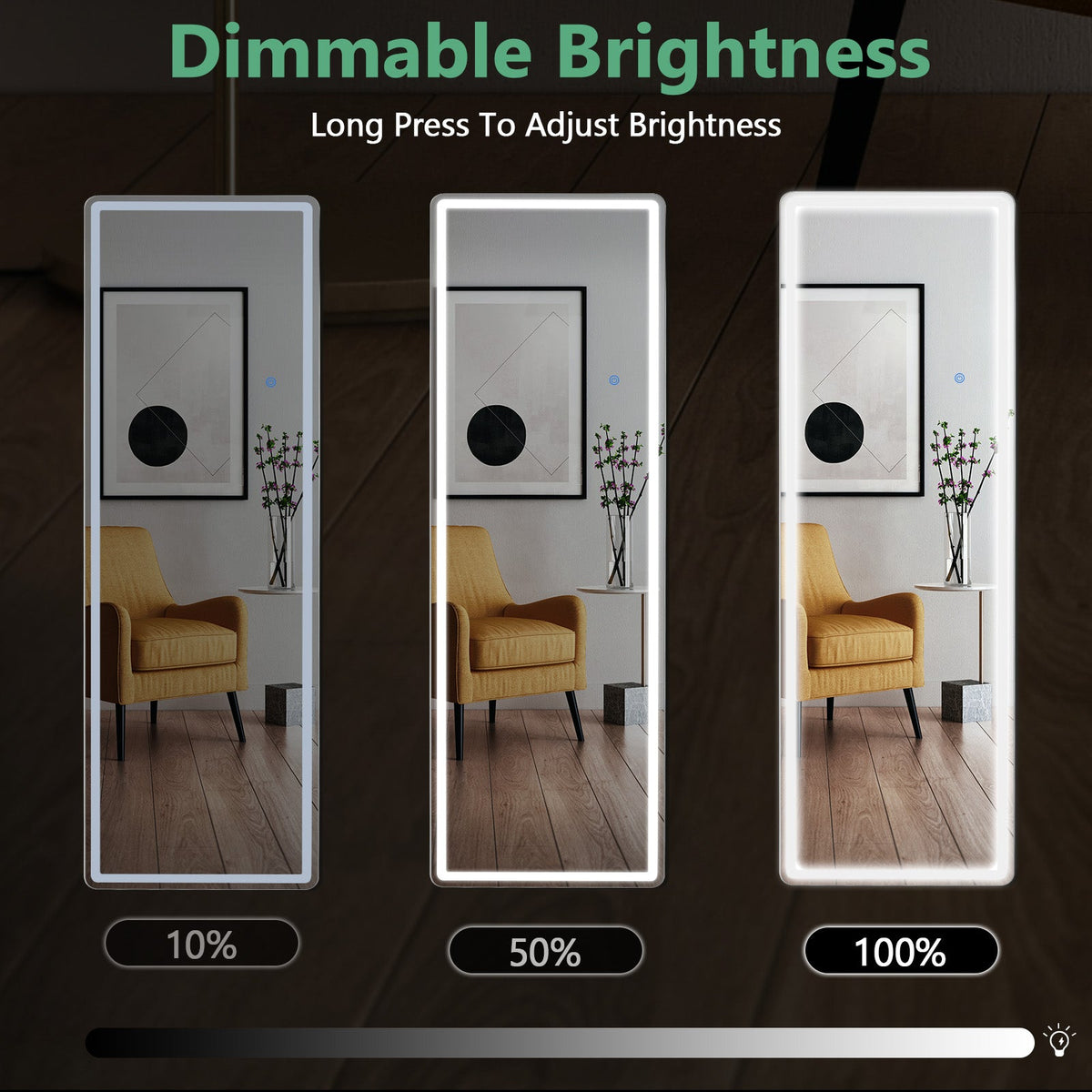 3-Color LED Full-Length Mirror
