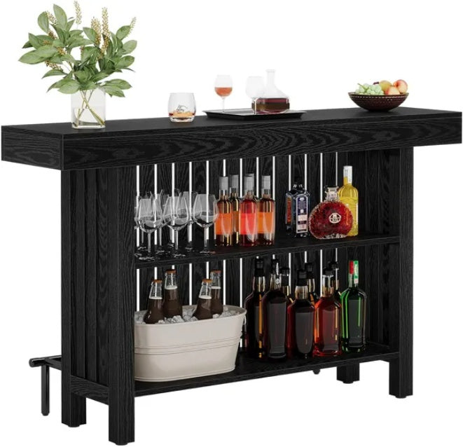 Luxury Dark Wood Home Bar Unit