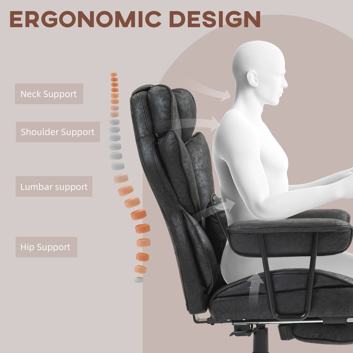 Big & Tall Executive Office Chair with Recline & Footrest