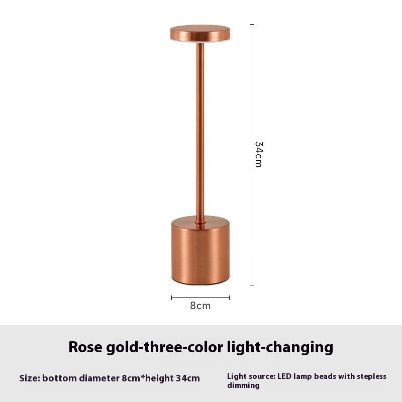 Rechargeable 3-Color Touch Table Lamp