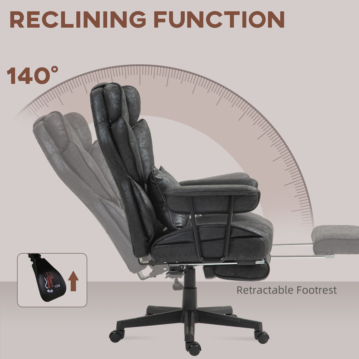 Big & Tall Executive Office Chair with Recline & Footrest