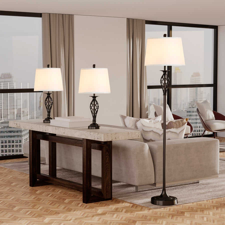 3-Piece Floor + Table Lamp Set