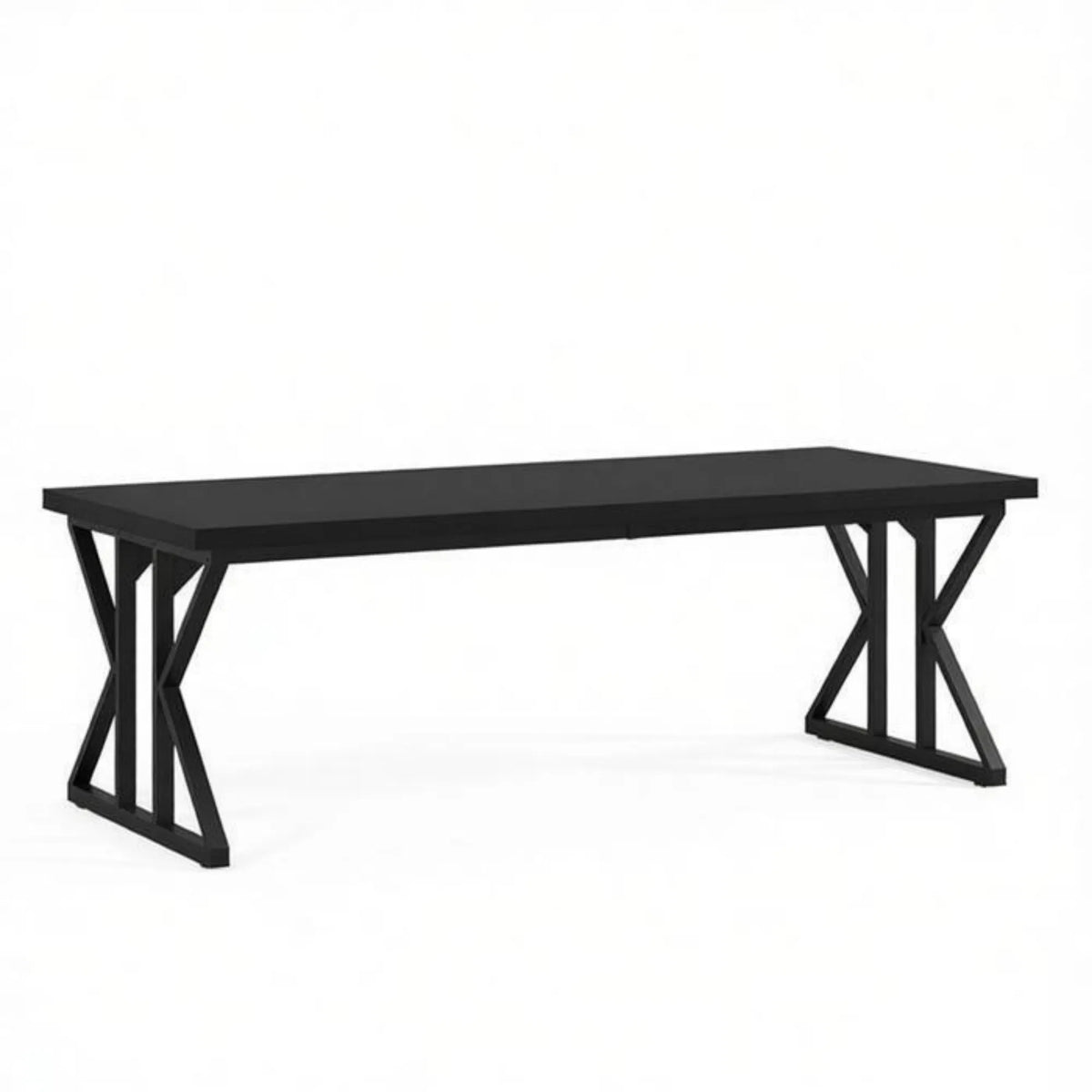 Extra-Wide Black Executive Desk
