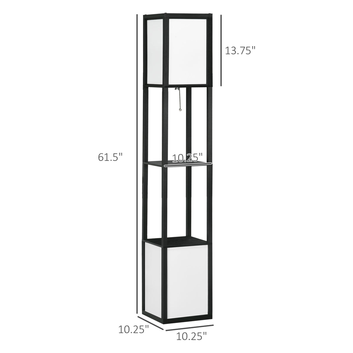 Modern Dual-Ambient Shelf Floor Lamp