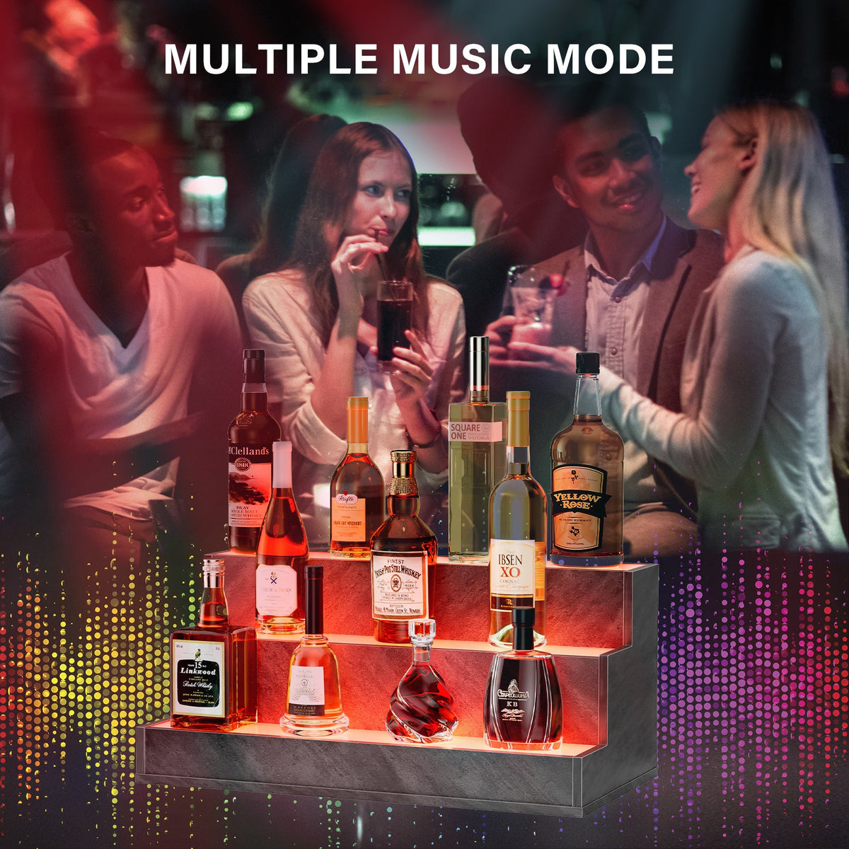 24" LED Liquor Bottle Display Shelf