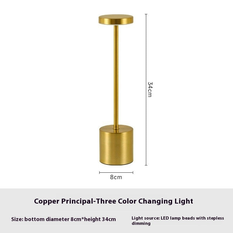 Rechargeable 3-Color Touch Table Lamp