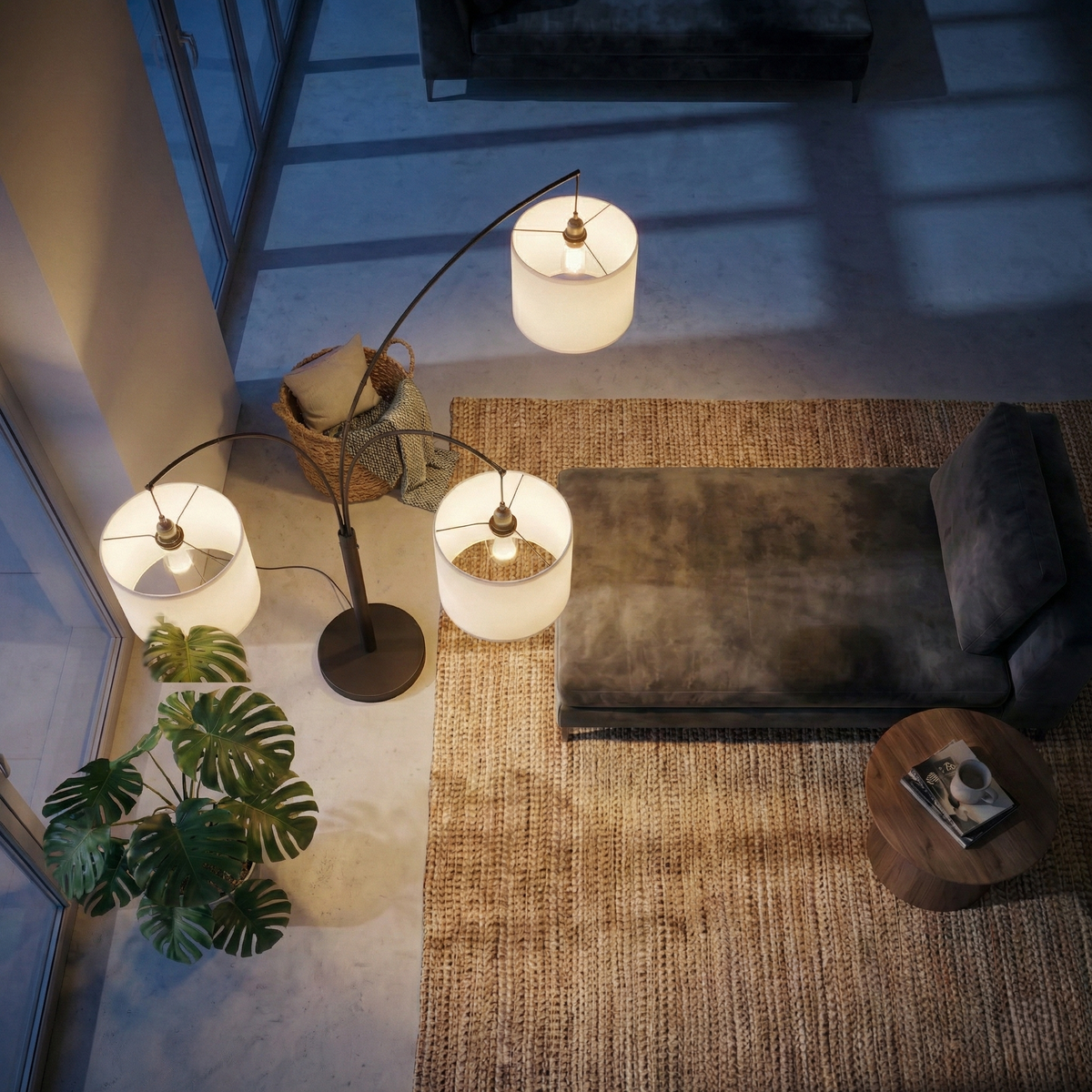 Royal 3-Arm Oil-Rubbed Bronze Floor Lamp