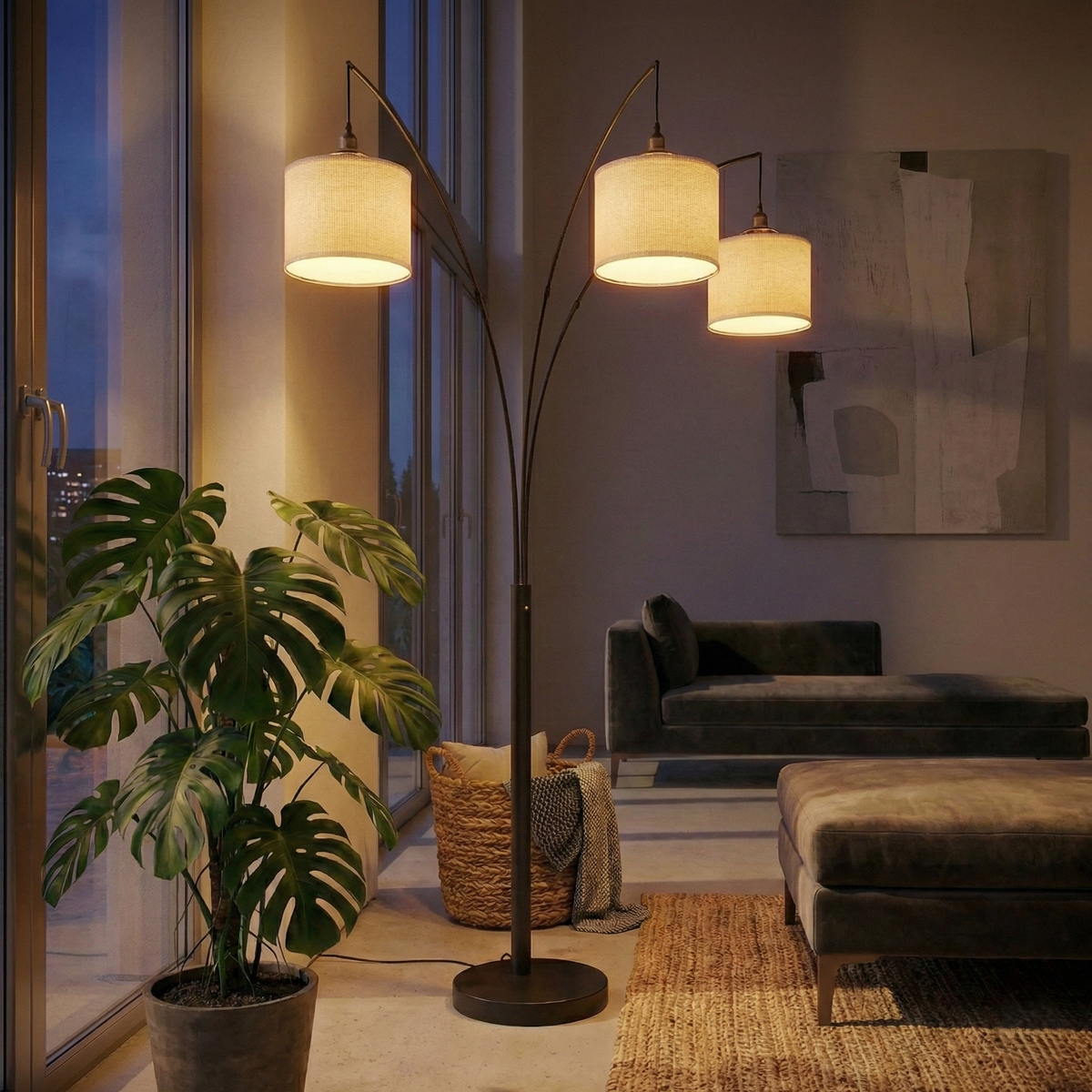 Royal 3-Arm Oil-Rubbed Bronze Floor Lamp