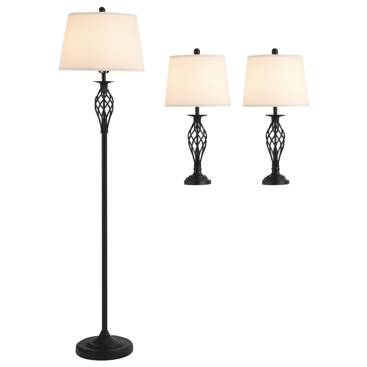 3-Piece Floor + Table Lamp Set