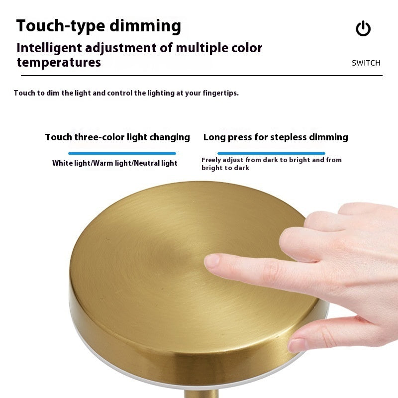 Rechargeable 3-Color Touch Table Lamp